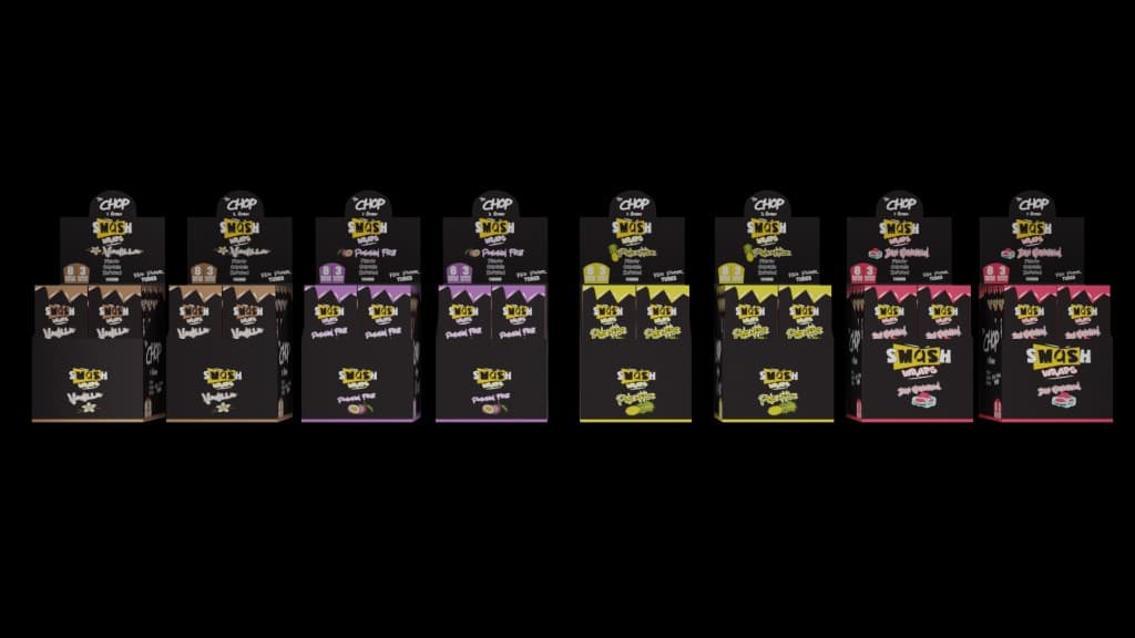 Smash Wraps The CHOP — retail master case displays, all flavors (store reference)